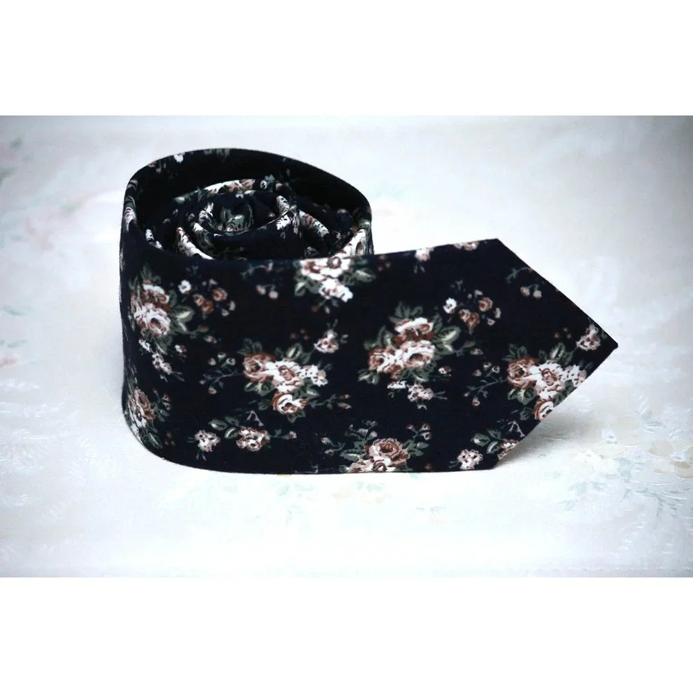 Floral cotton Men's Necktie Skinny 2‎ 1/2W 58L